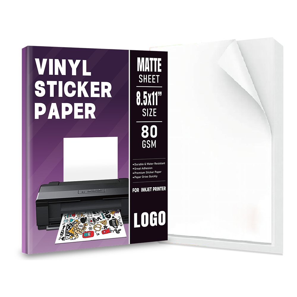 Papier autocollant vinyle mat