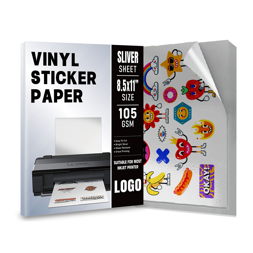 papier autocollant vinyle argenté