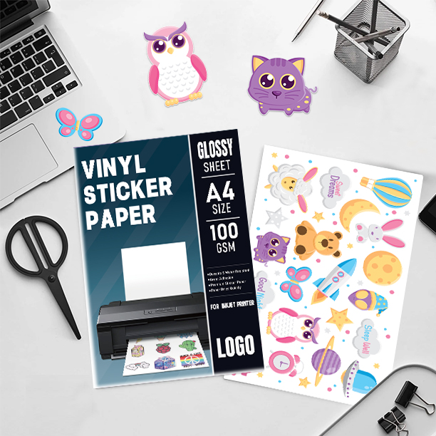 Feuilles d’autocollants en vinyle A4