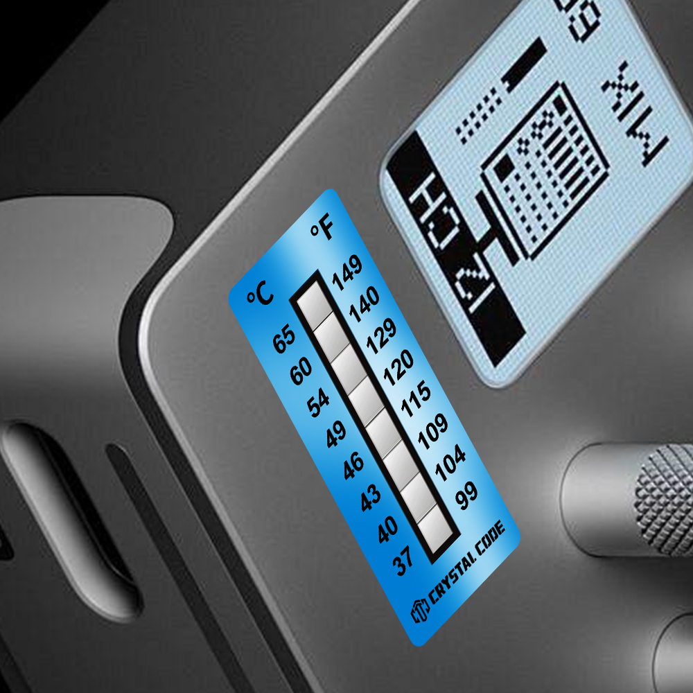 Autocollant indicateur de température irréversible