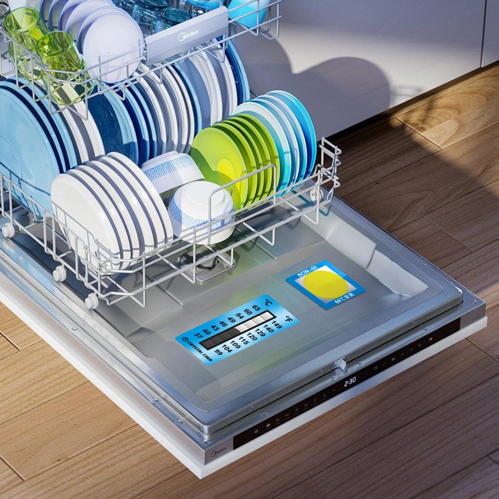 Autocollant indicateur de température irréversible