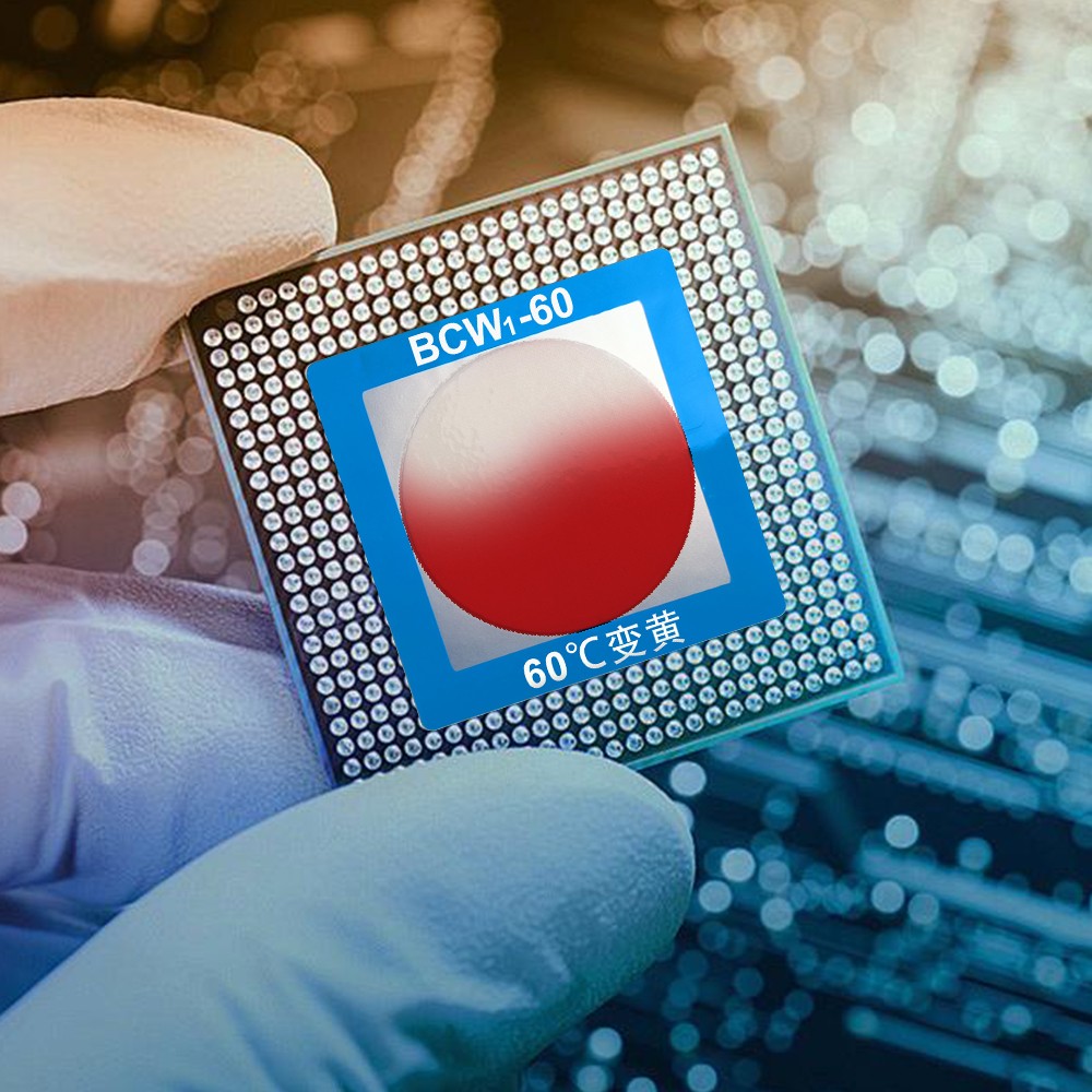 Autocollant indicateur de température irréversible