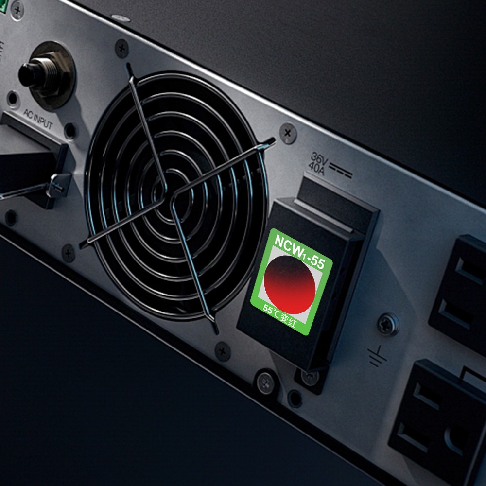 Étiquette indicatrice de température réversible