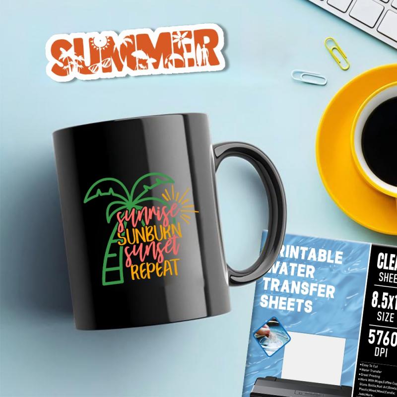 Feuilles de décalcomanies de glissage aquatique