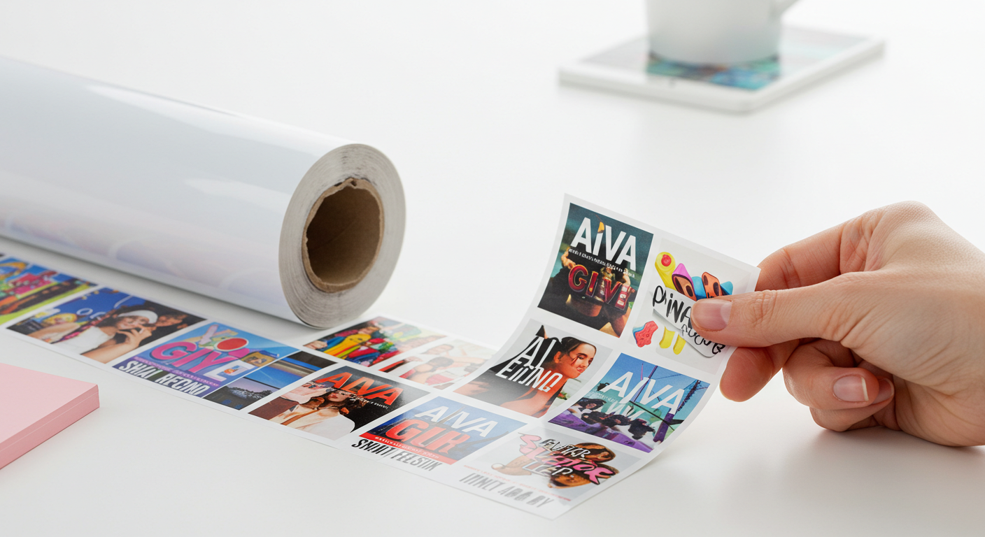 Papier autocollant vinyle imprimable AIVA