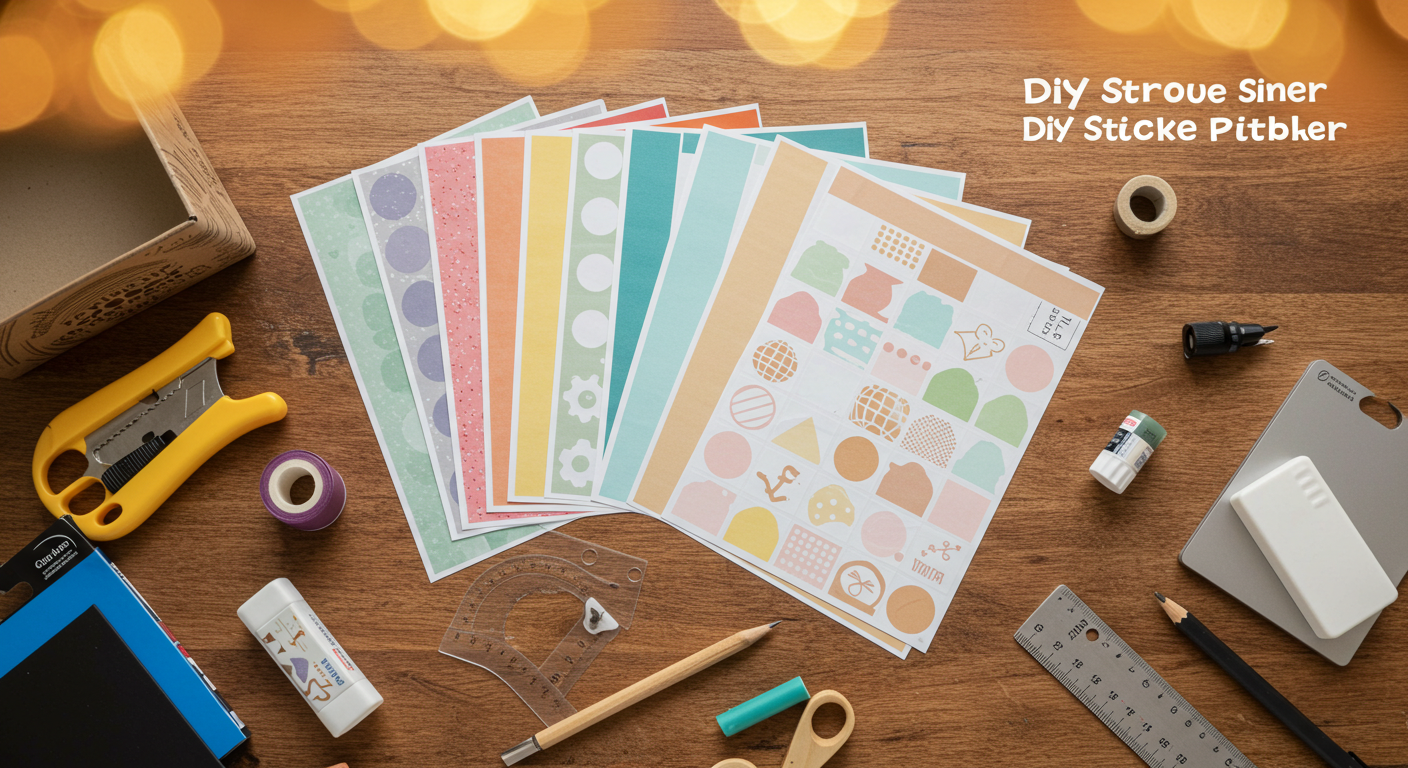 Feuilles en papier autocollants DIY