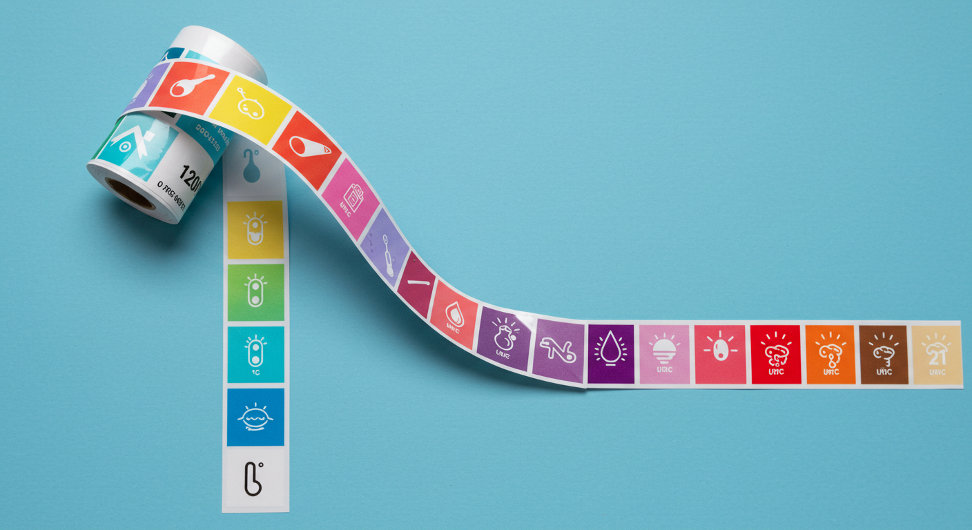 Autocollant de température de changement de couleur