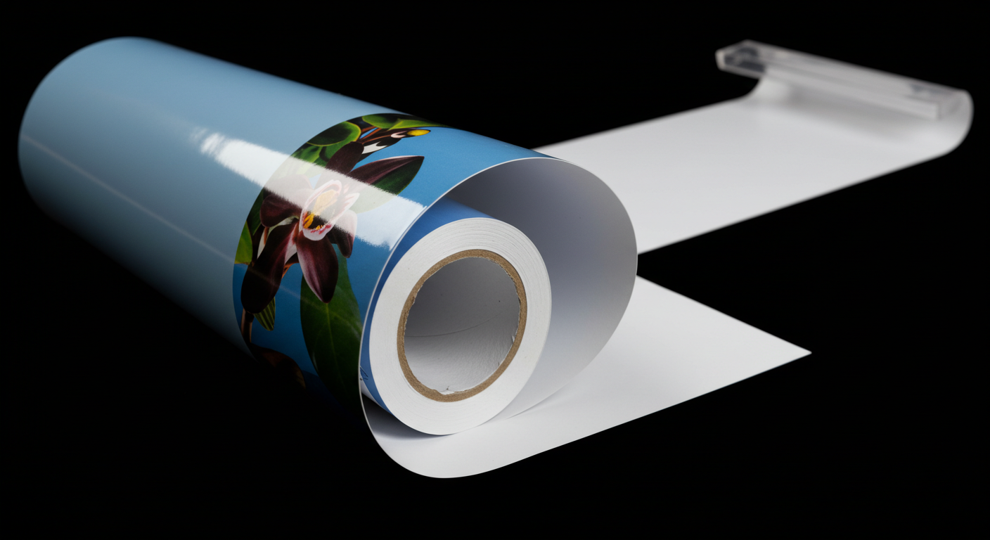 papier autocollant vinyle jet d’encre brillant