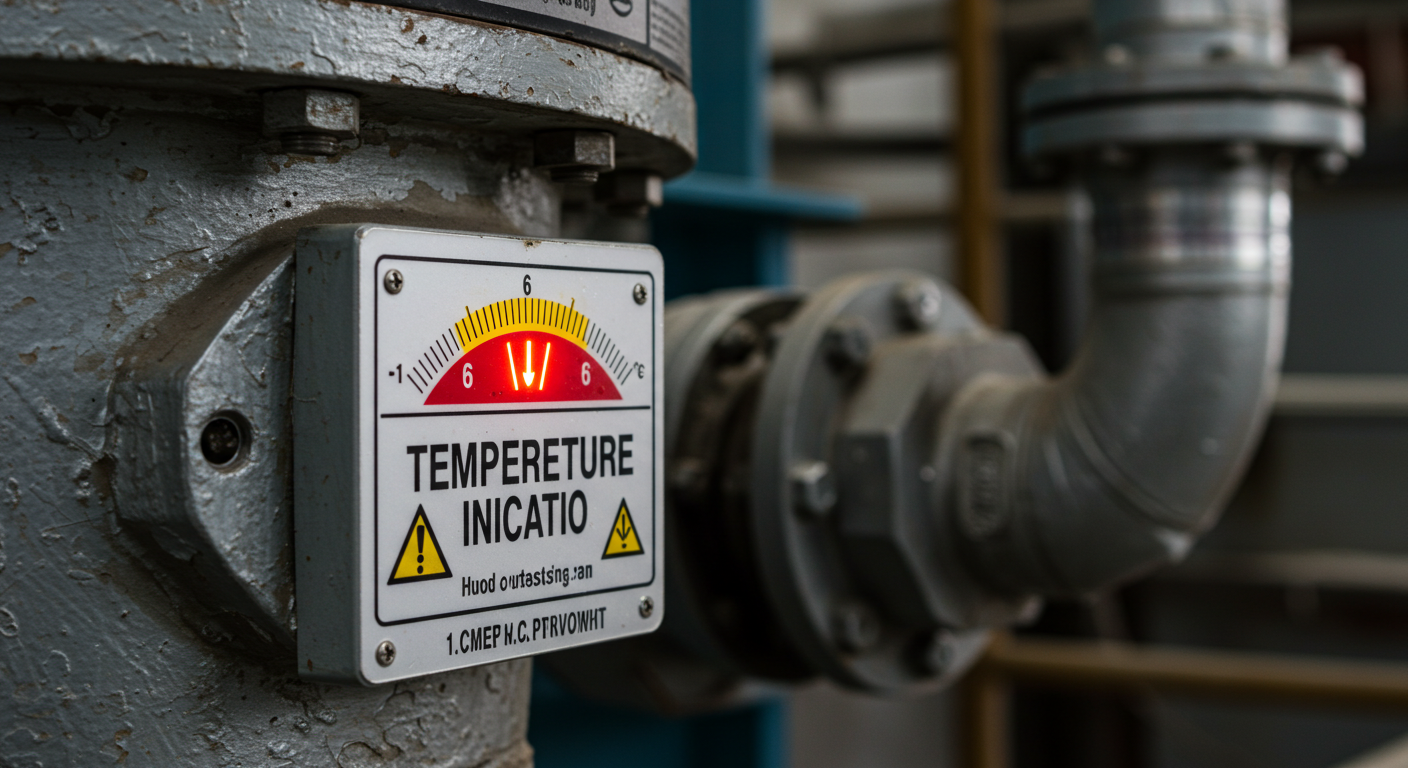 Étiquette indicatrice de température industrielle