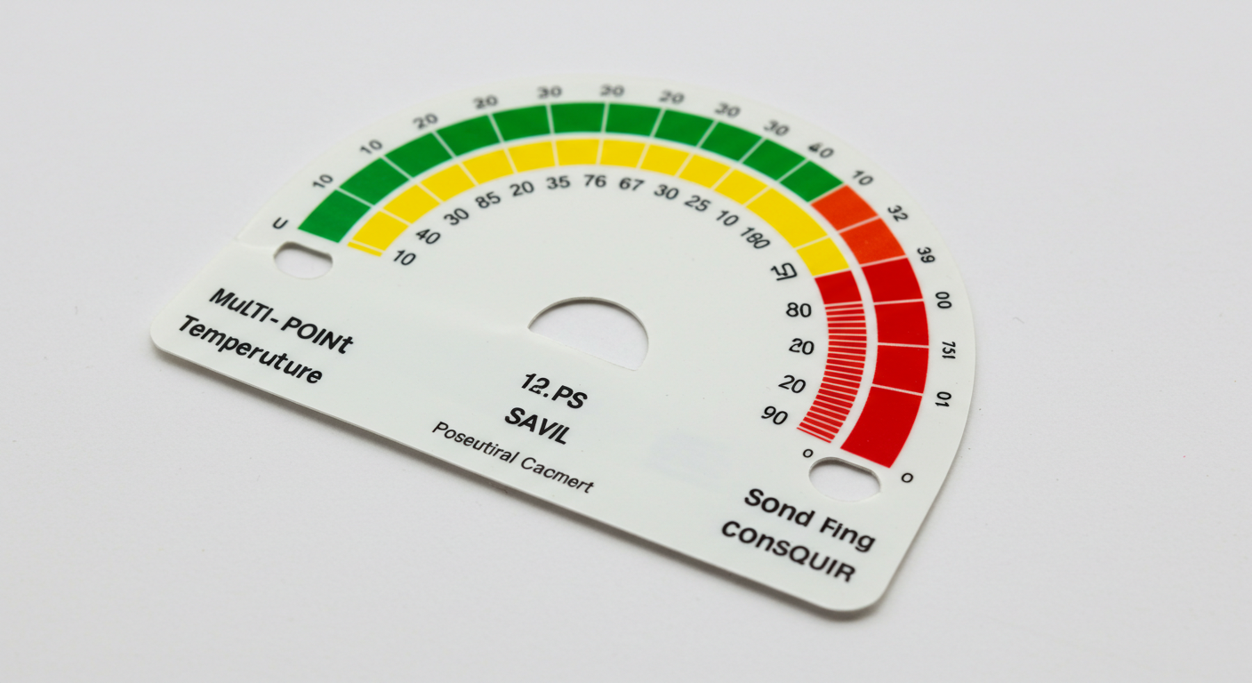 Autocollant de température irréversible multi-points