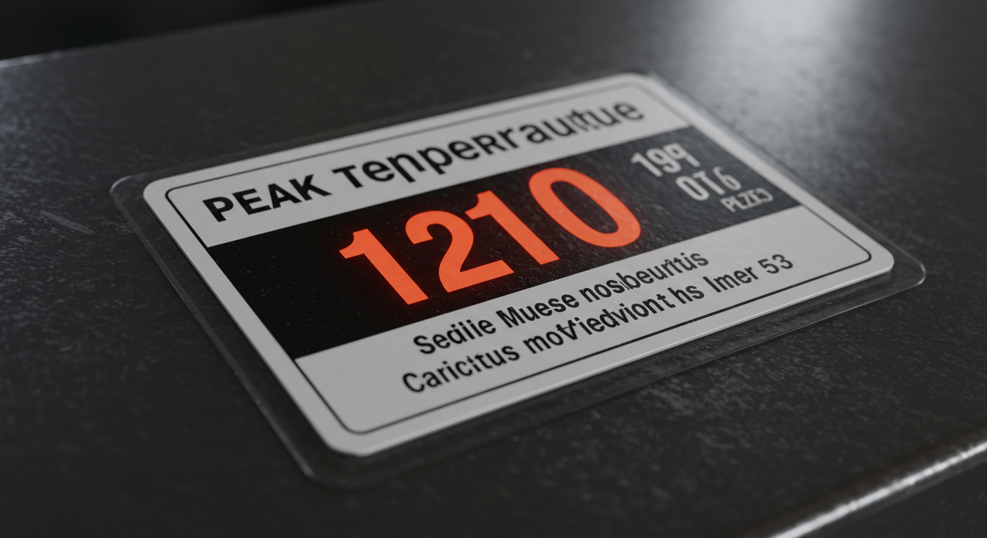 Étiquette de mesure de la température de pointe