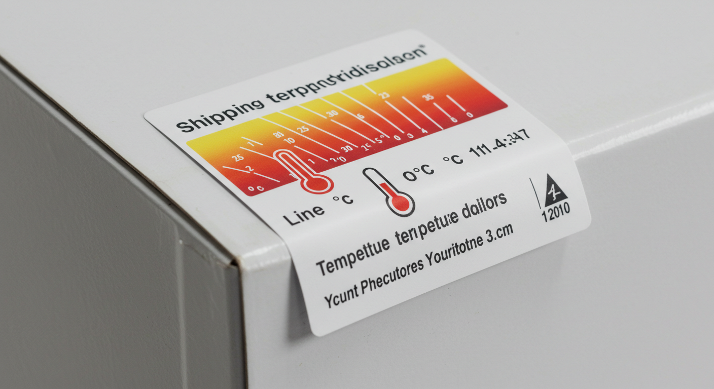 Étiquette indicateur de température de transport