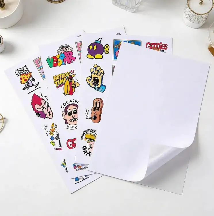 Papier autocollant vinyle imprimable brillant