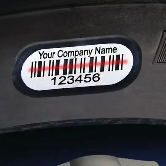 Étiquette de code-barres de vulcanisation des pneus