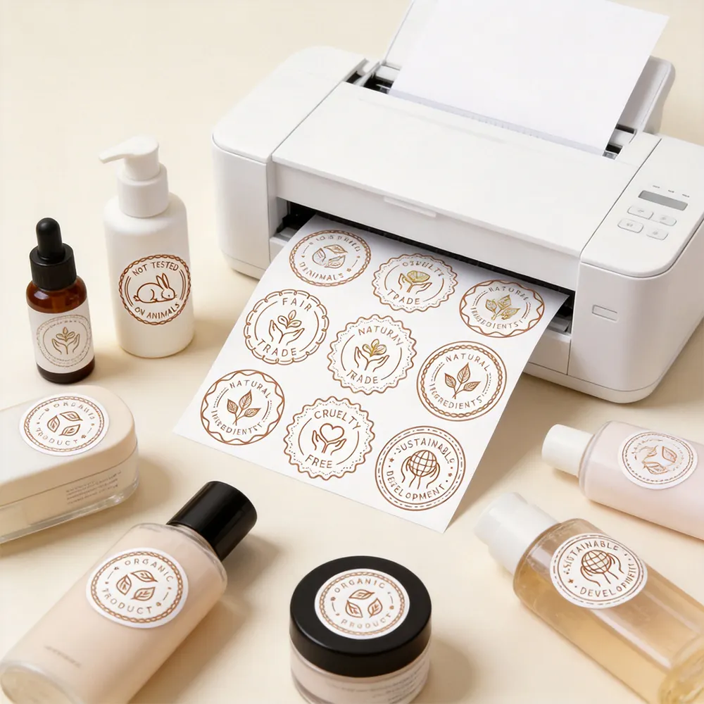 Feuilles autocollantes cosmétiques en vinyle