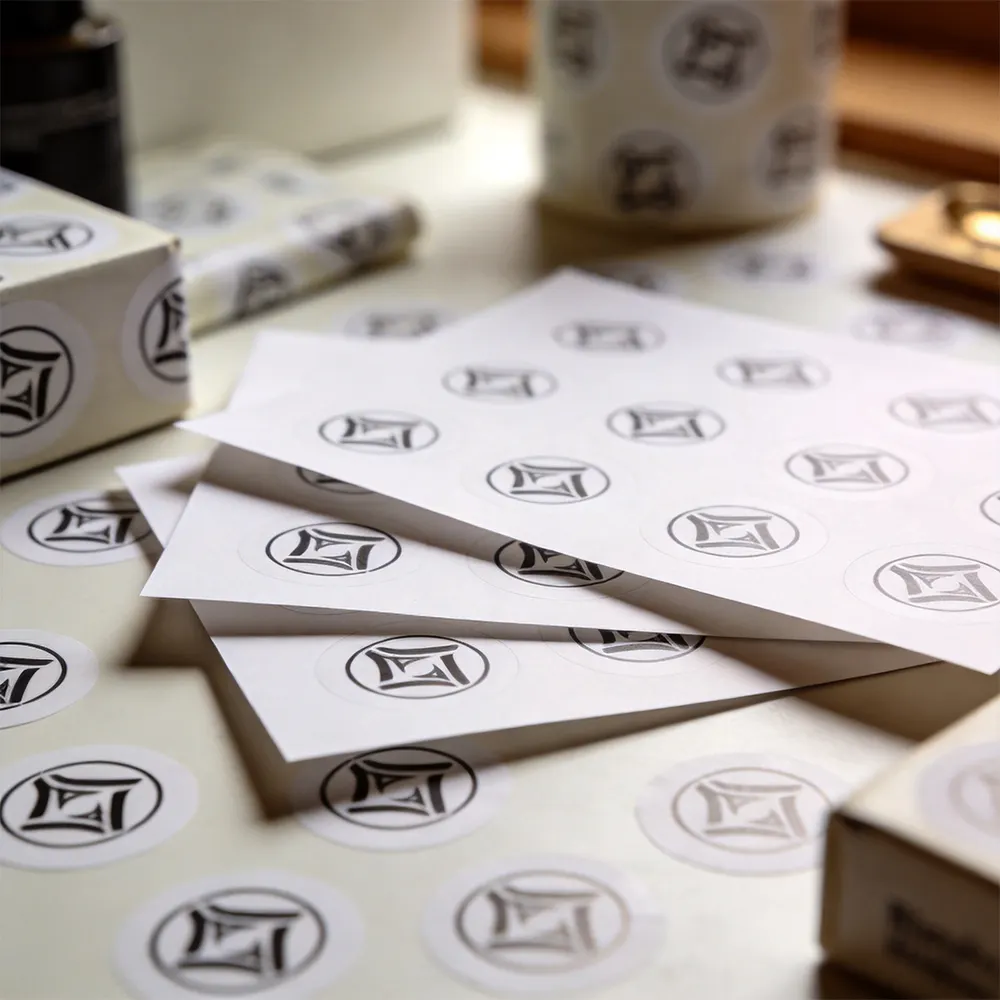 feuilles d’autocollants imprimables avec le logo