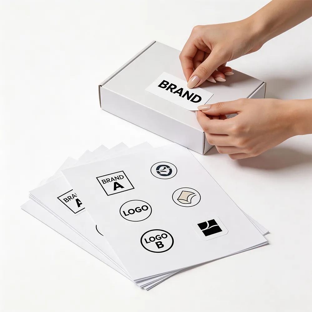Papier autocollant de marque produit