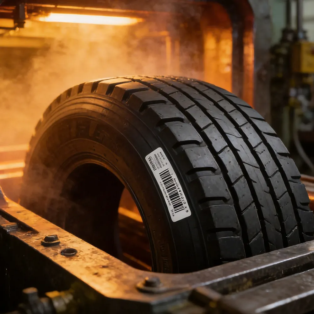 tire production barcode label
