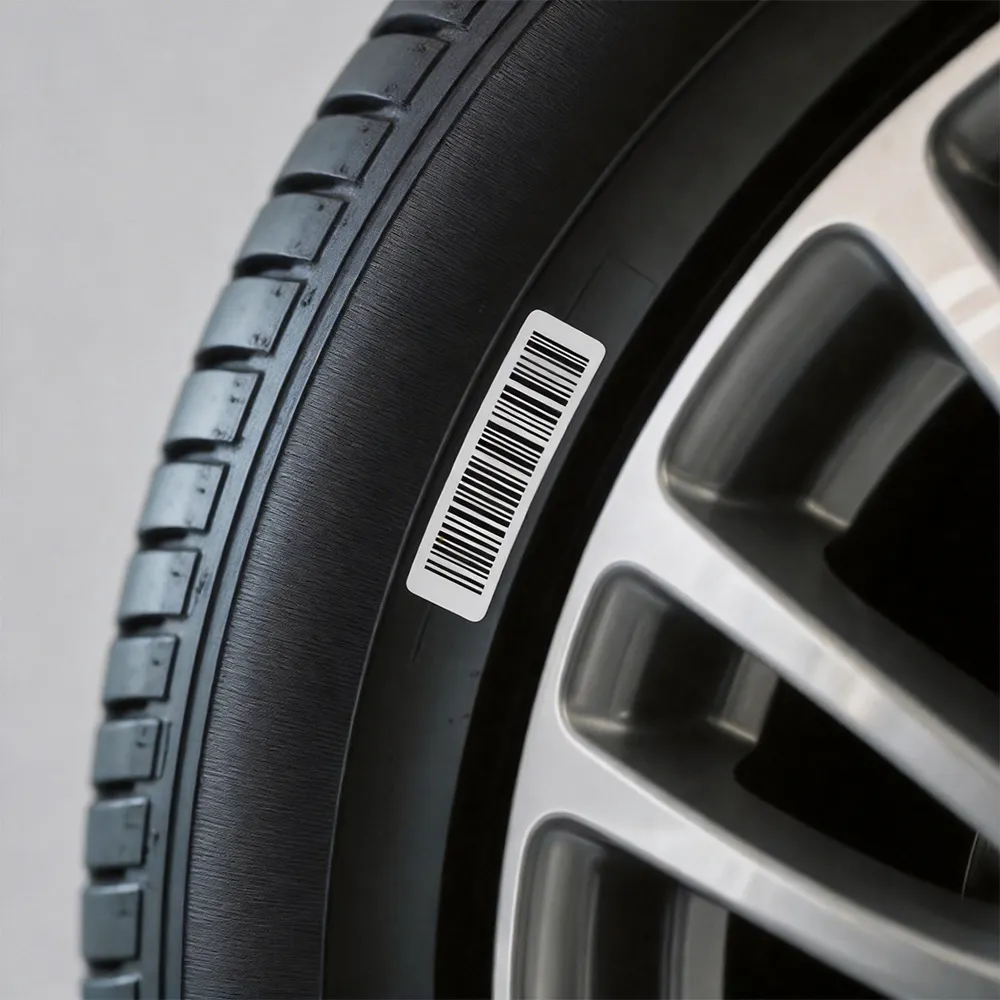 industrial tire barcode label