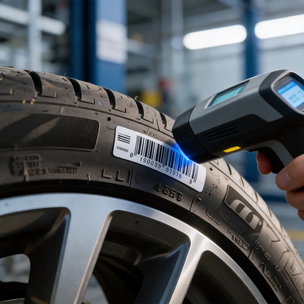 industrial tire trace label