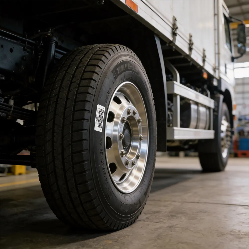 truck tire tracking label