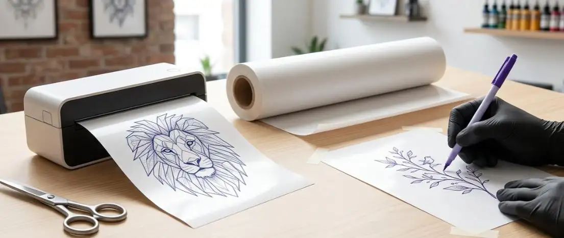 Papier de transfert temporaire pour tatouage