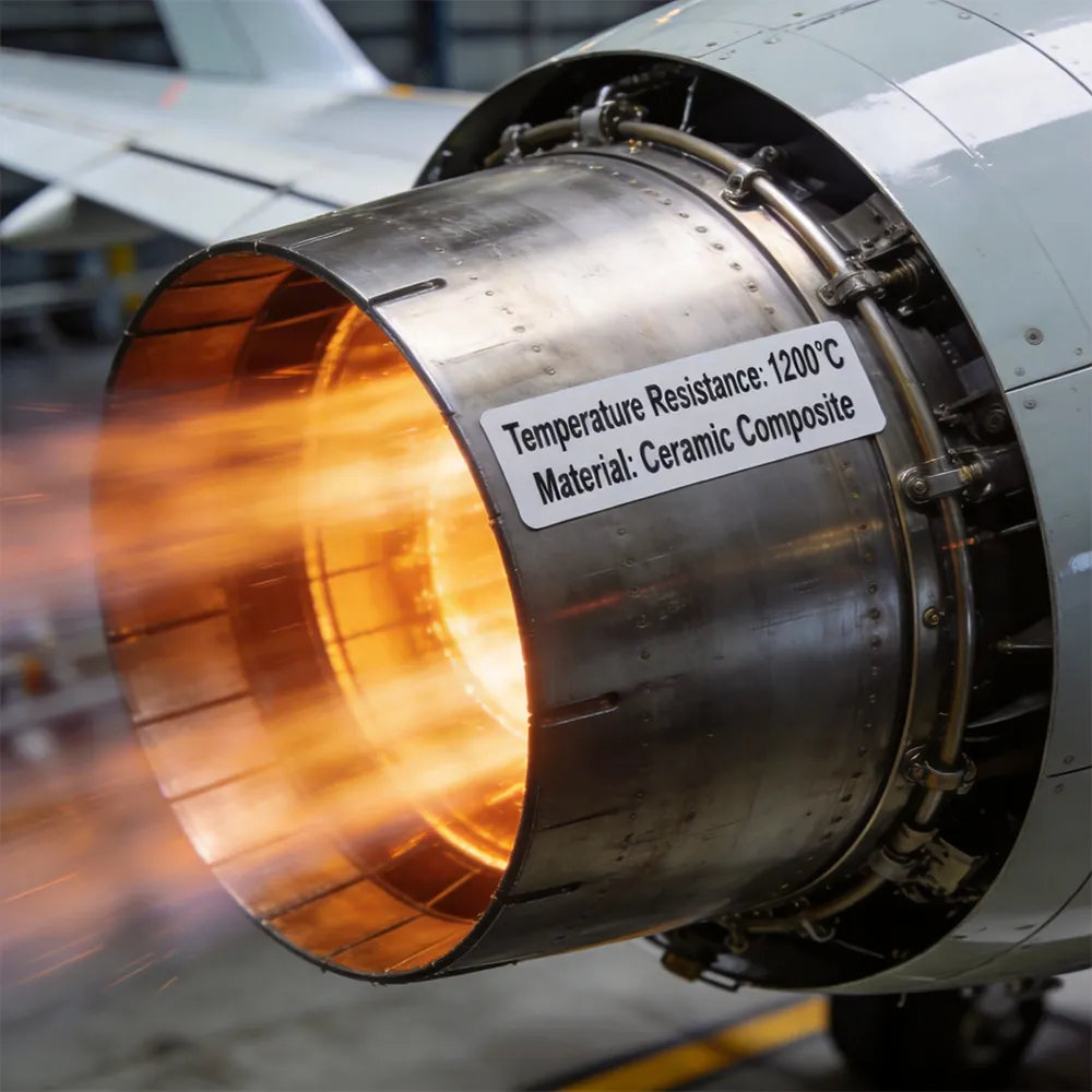 Étiquettes thermiques pour moteurs à réaction