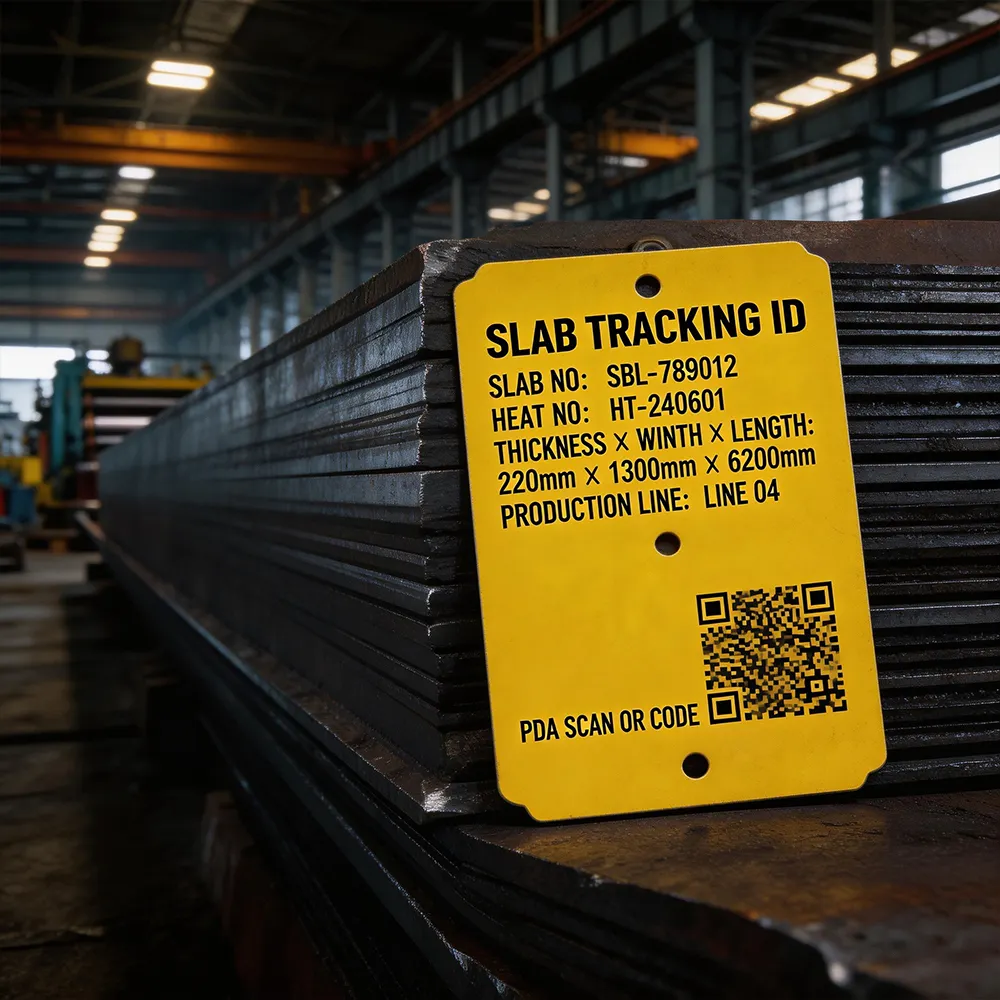 Étiquettes métalliques de traçabilité en usine