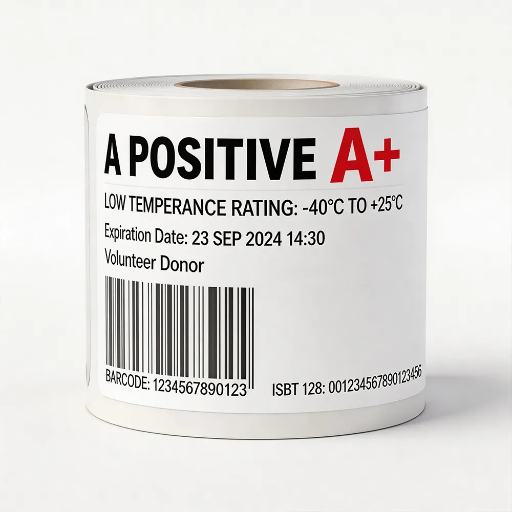 Étiquettes de transfusion sanguine
