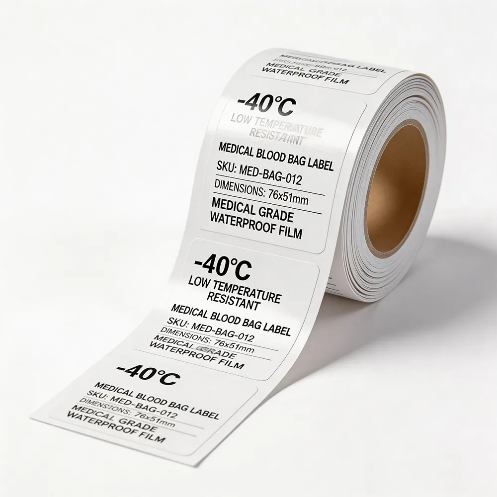 Étiquette du sac de sang -40°C