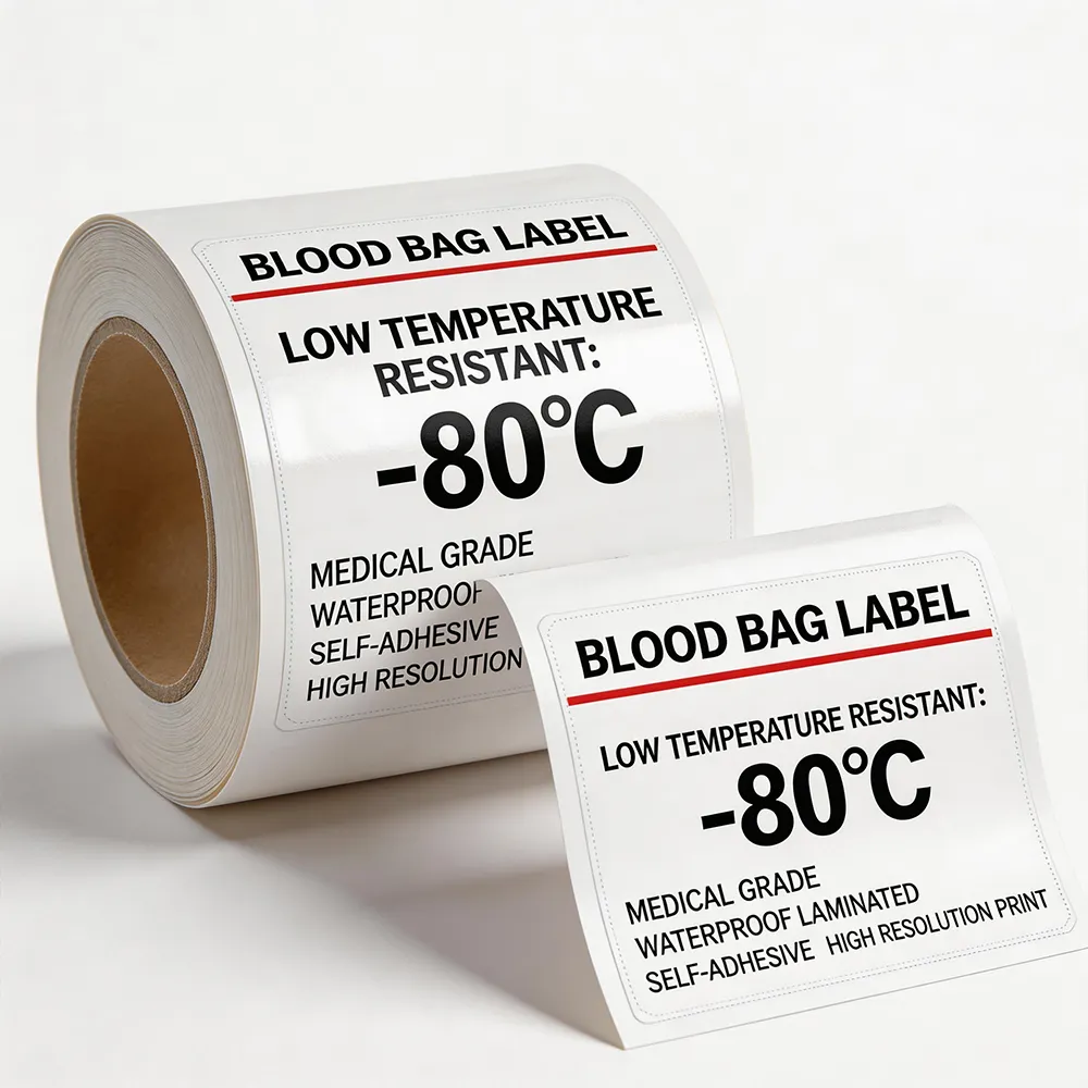 Étiquette du sac de sang -80°C