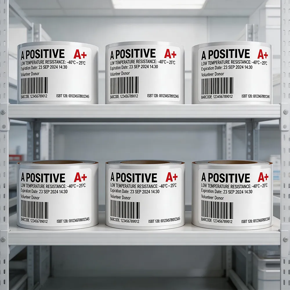 Étiquette de stockage médical