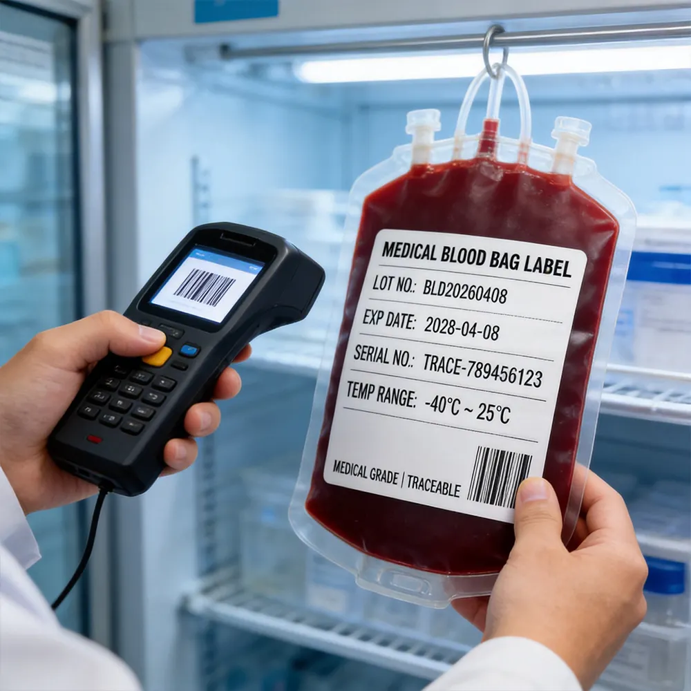 Étiquette de traçabilité médicale