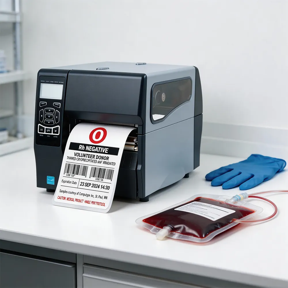 Étiquette d’identification de transfusion