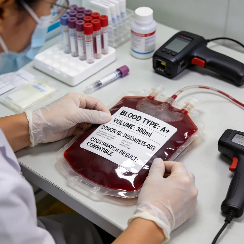 Autocollants cliniques de sang