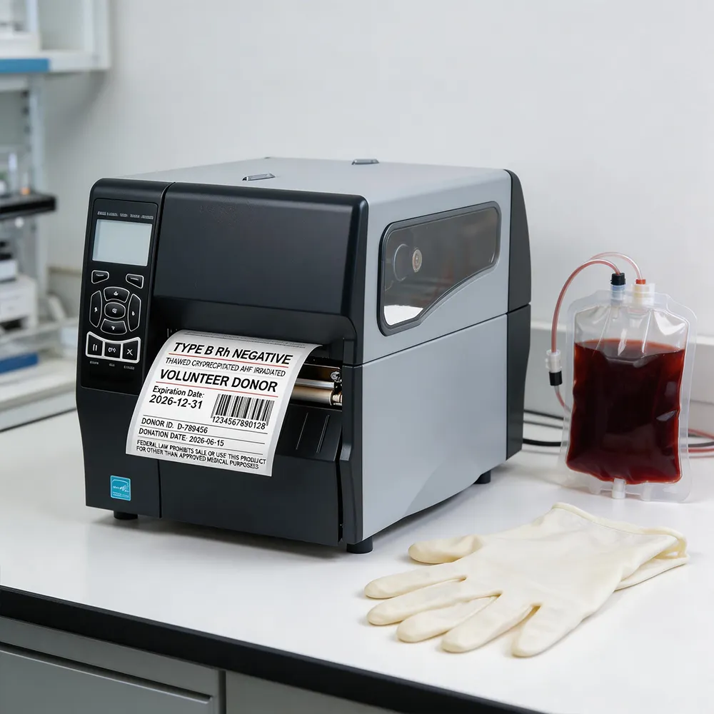 Étiquette de transfusion sanguine