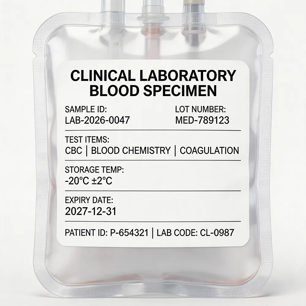 Labels de laboratoire clinique
