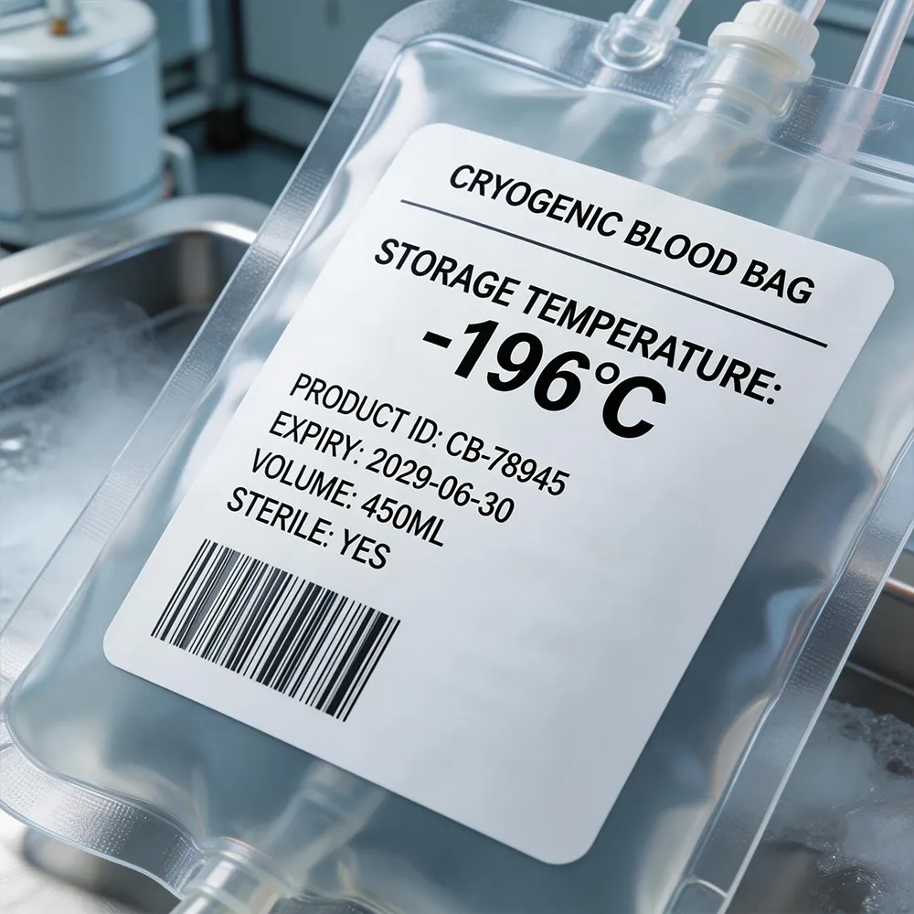 Étiquette médicale ultra cryogénique