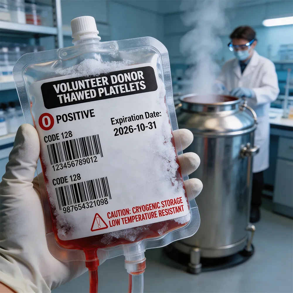 Étiquette de biobanque de congélation profonde
