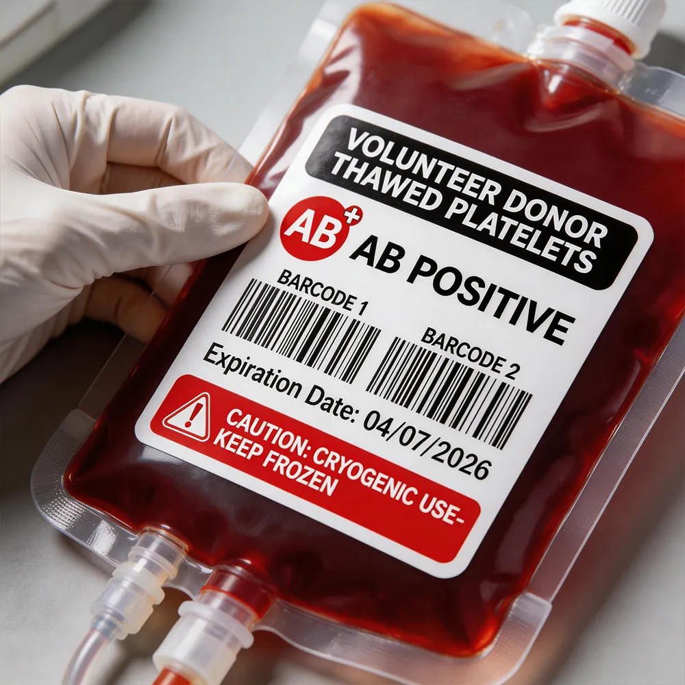 Marque cryogénique du plasma sanguin