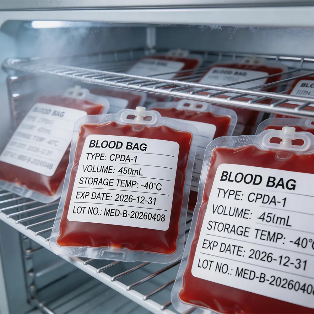 Étiquette sanguine de stockage à froid