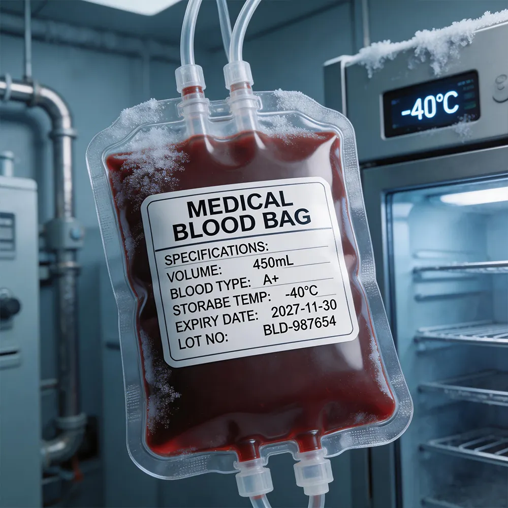 Étiquette médicale congelée