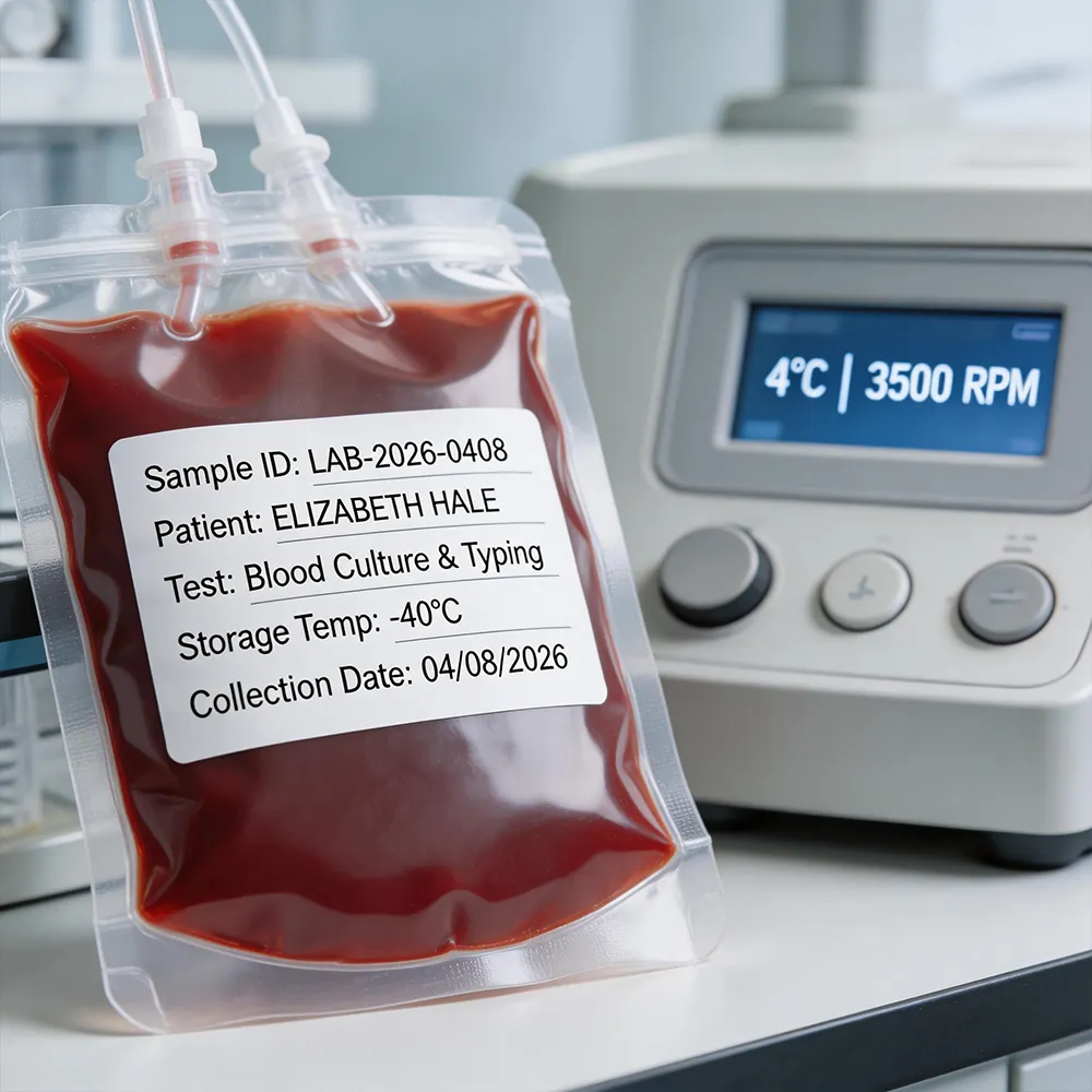 Étiquettes de laboratoire médical