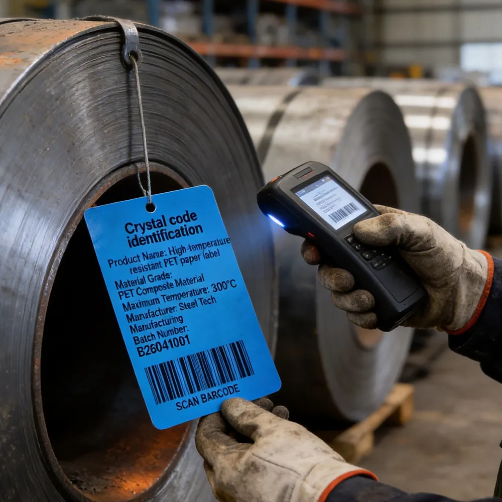 Étiquettes de bobine métallique industrielle