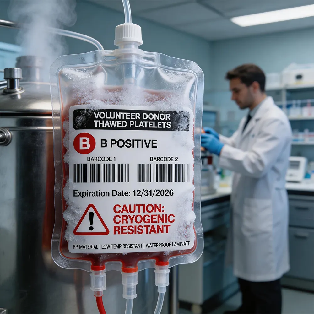 Étiquette de suivi de la transfusion