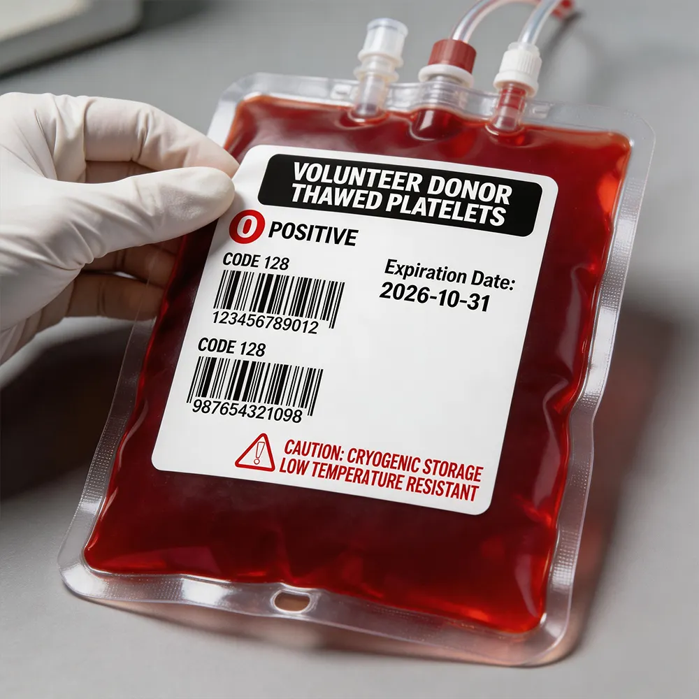 Étiquette médicale en polypropylène