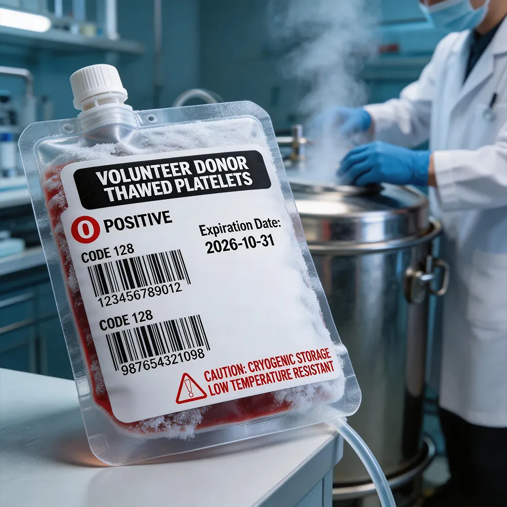 Étiquette de suivi de la transfusion