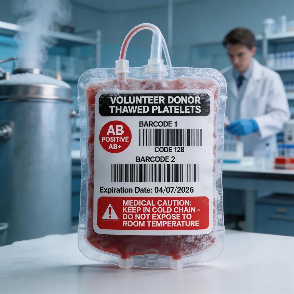 Étiquette médicale préimprimée
