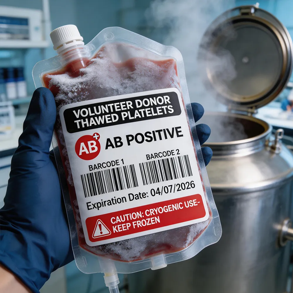 Étiquette de suivi de la transfusion