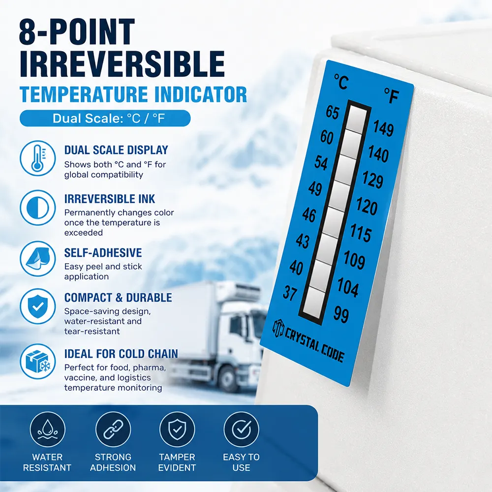 Indicateur de température de stockage à froid